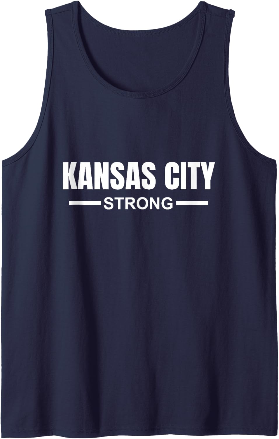 Kansas City Strong Community Strength Prayer & Support Sleeveless Tank Top - Navy Blue