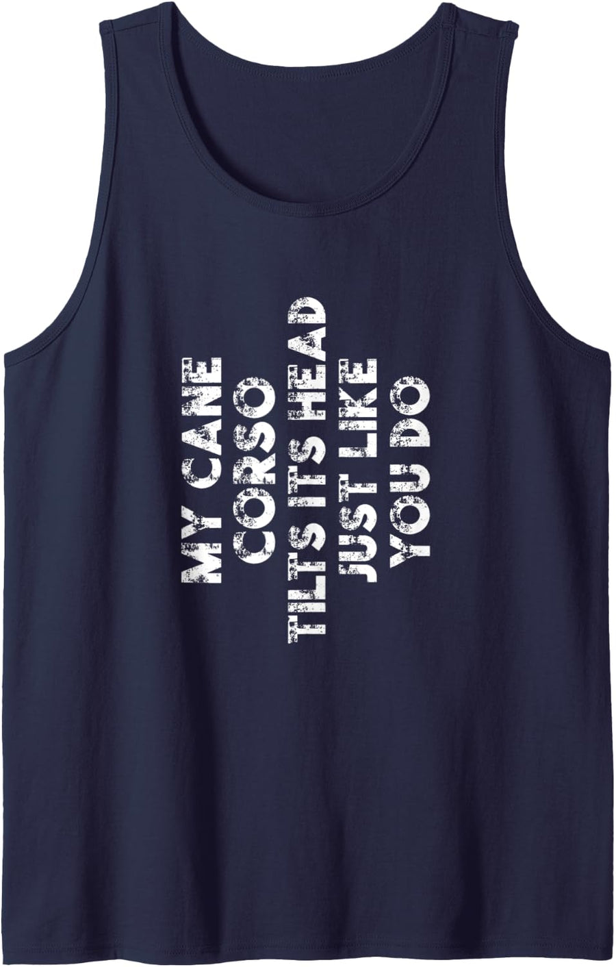 Cane Corso Mom Dad Funny Dog Lover Gift Women Men Kids Tank Top - Navy Blue