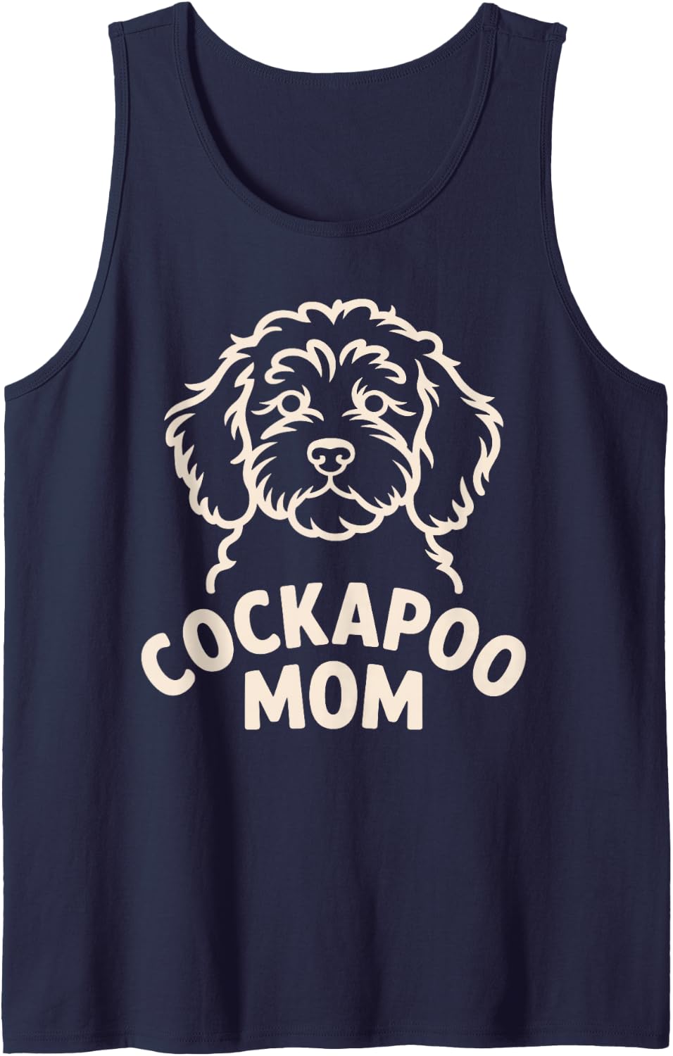 Cockapoo Design for Women Girls Mom Cockapoo Owner Cockerpoo Sleeveless Tank Top - Navy Blue
