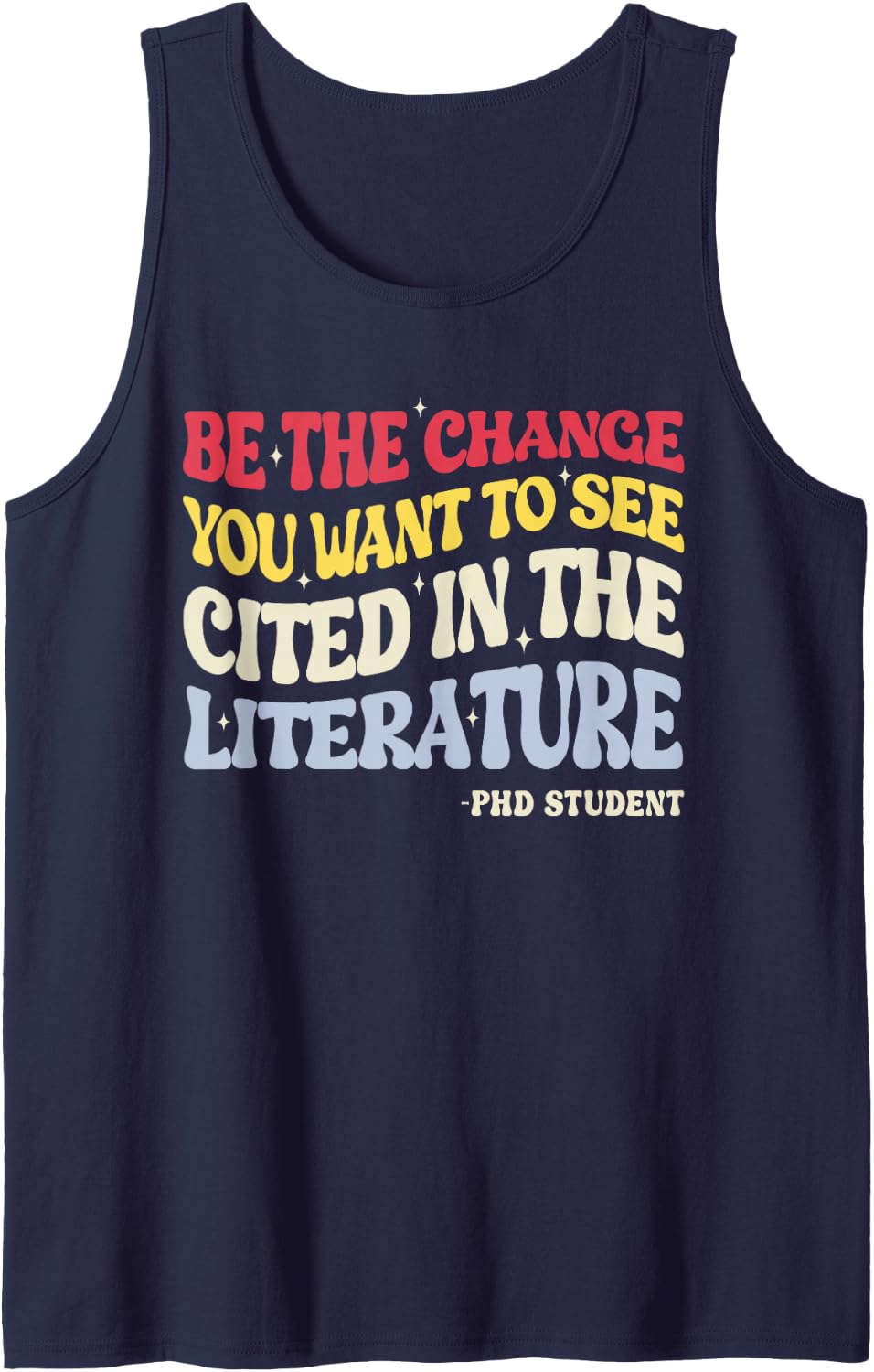 Funny PHD Student Doctoral Future PHD Research Assistant Sleeveless Tank Top - Navy Blue