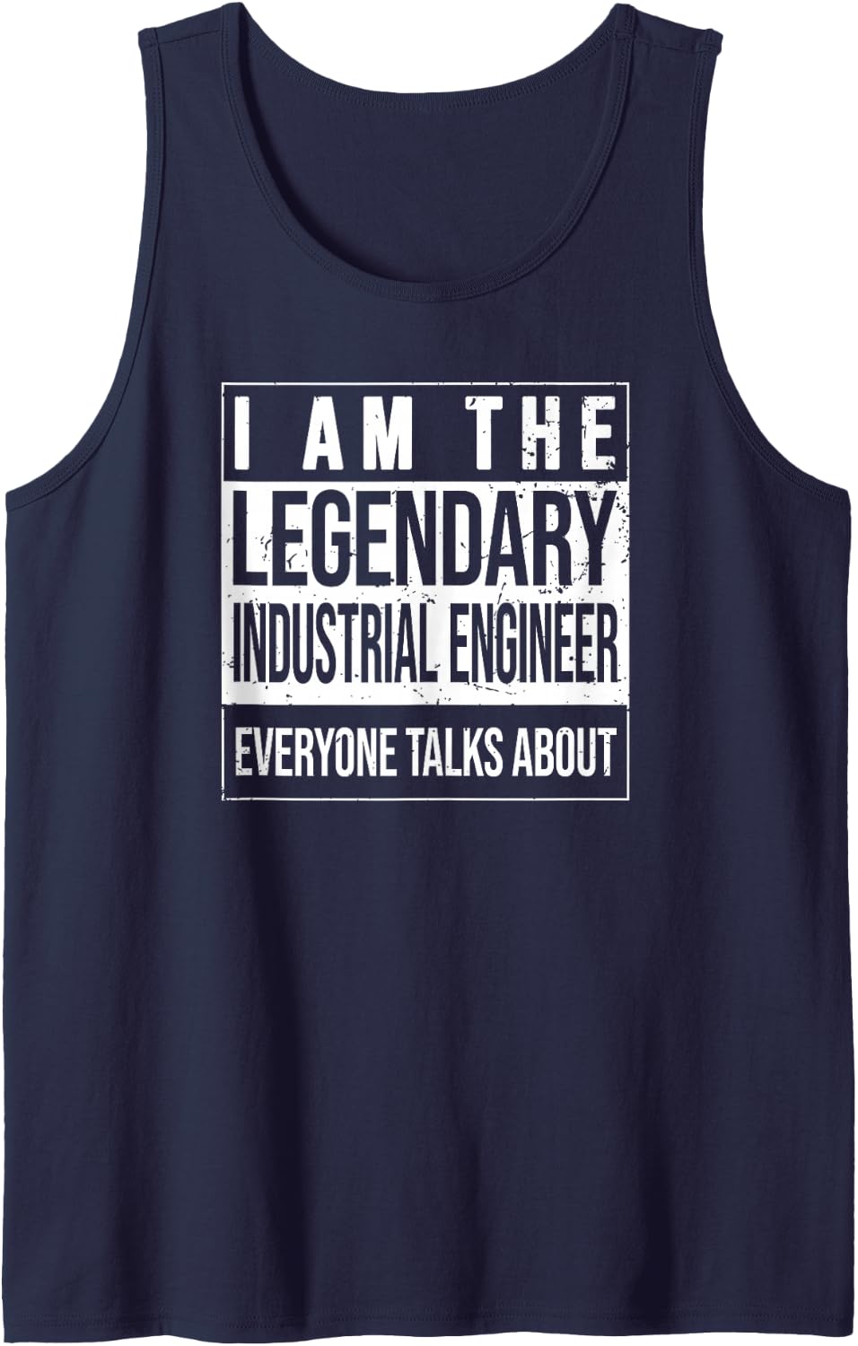 Engineering Birthday Born Industrial-Engineer Sleeveless Tank Top - Navy Blue