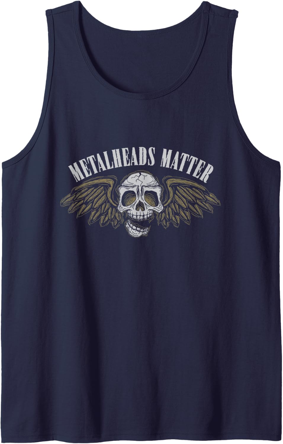 Heavy Metal Metalheads Matter Funny Rock Music Humor Tank Top - Navy Blue