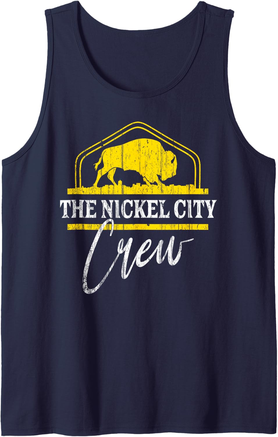 716 Nickel City Area Code Pride Sleeveless Tank Top - Navy Blue