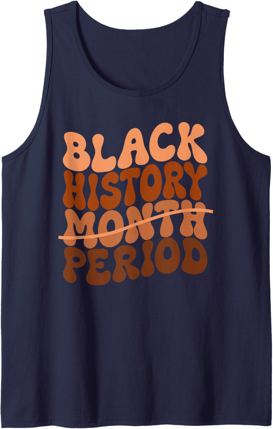 Black History Period Black History Month African American Sleeveless Tank Top - Navy Blue