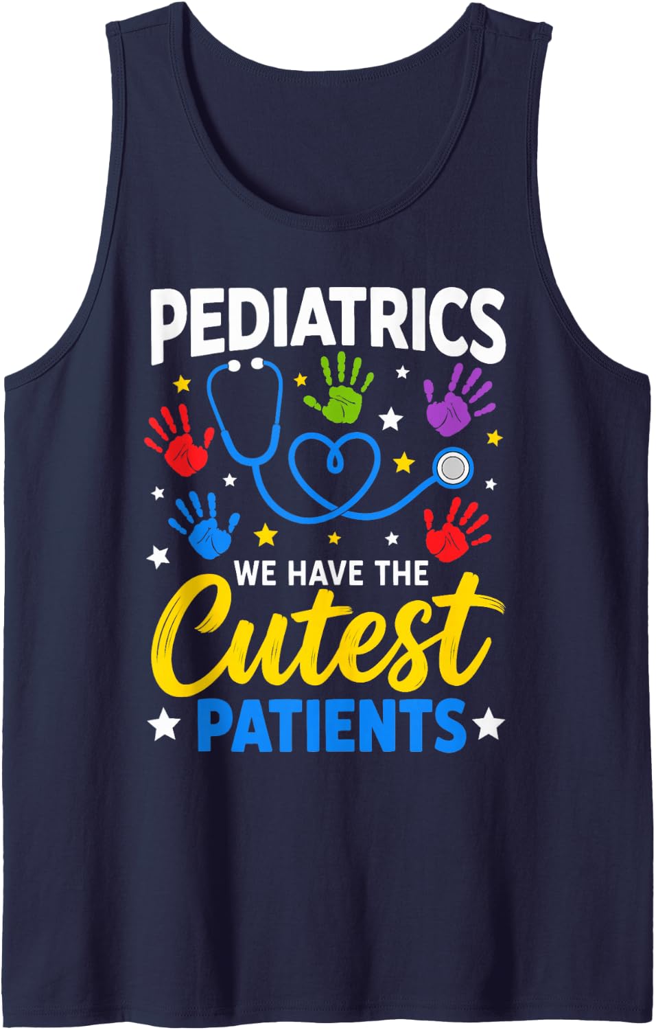 Pediatrics Cutest Patients Pediatrician Nurse Women Sleeveless Tank Top - Navy Blue