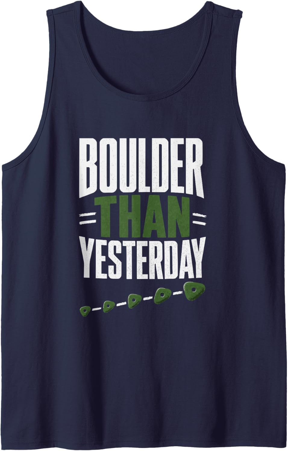Boulder Than Yesterday Rock Climbing Tank Top - Navy Blue