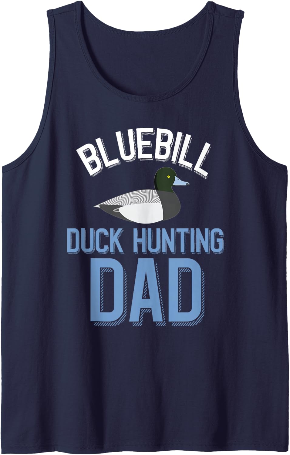 Men's Bluebill Duck Hunting Dad Sleeveless Tank Top - Navy Blue