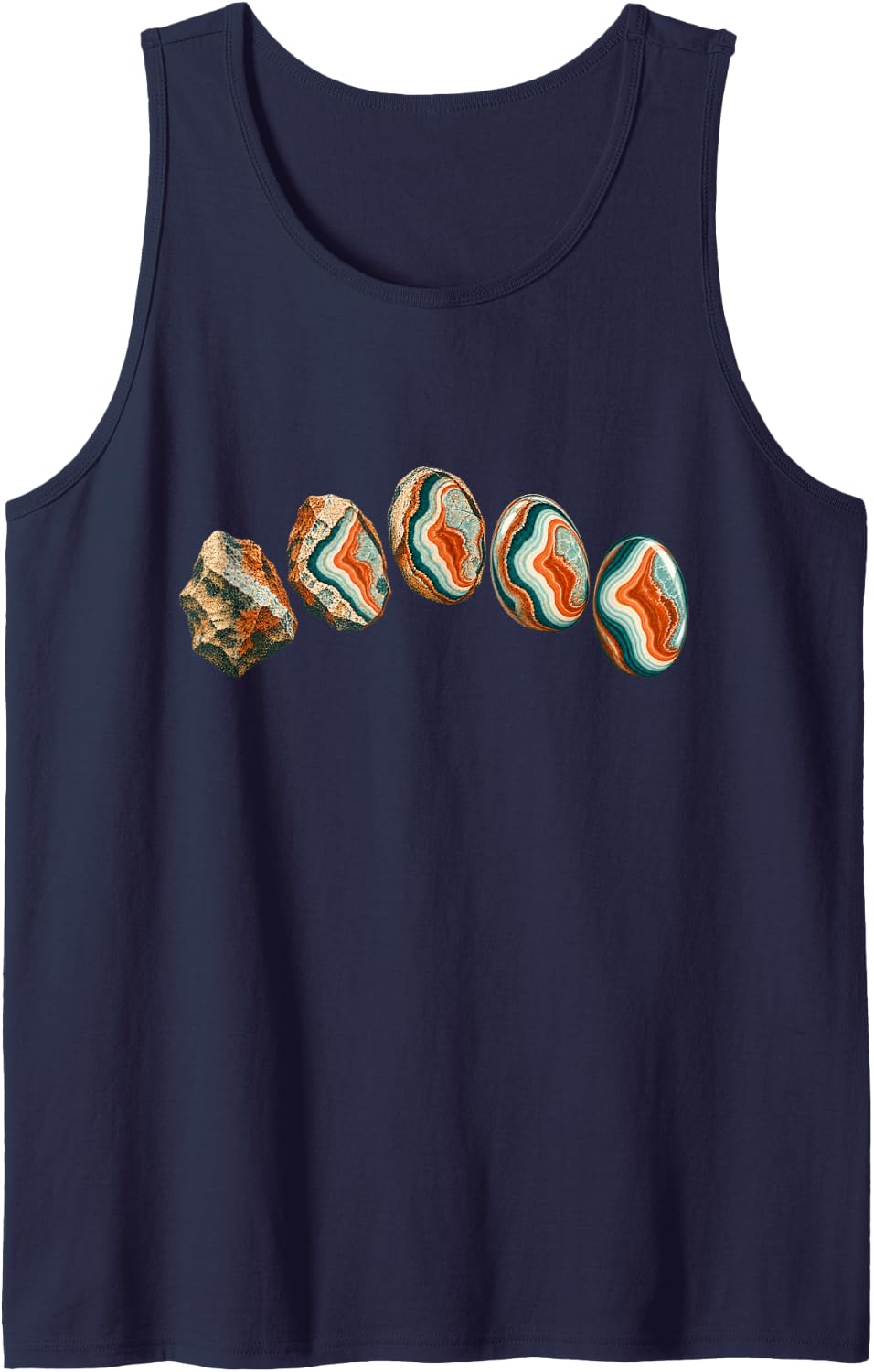 Rockhounding for Mineral and Stone Collecting Sleeveless Tank Top - Navy Blue