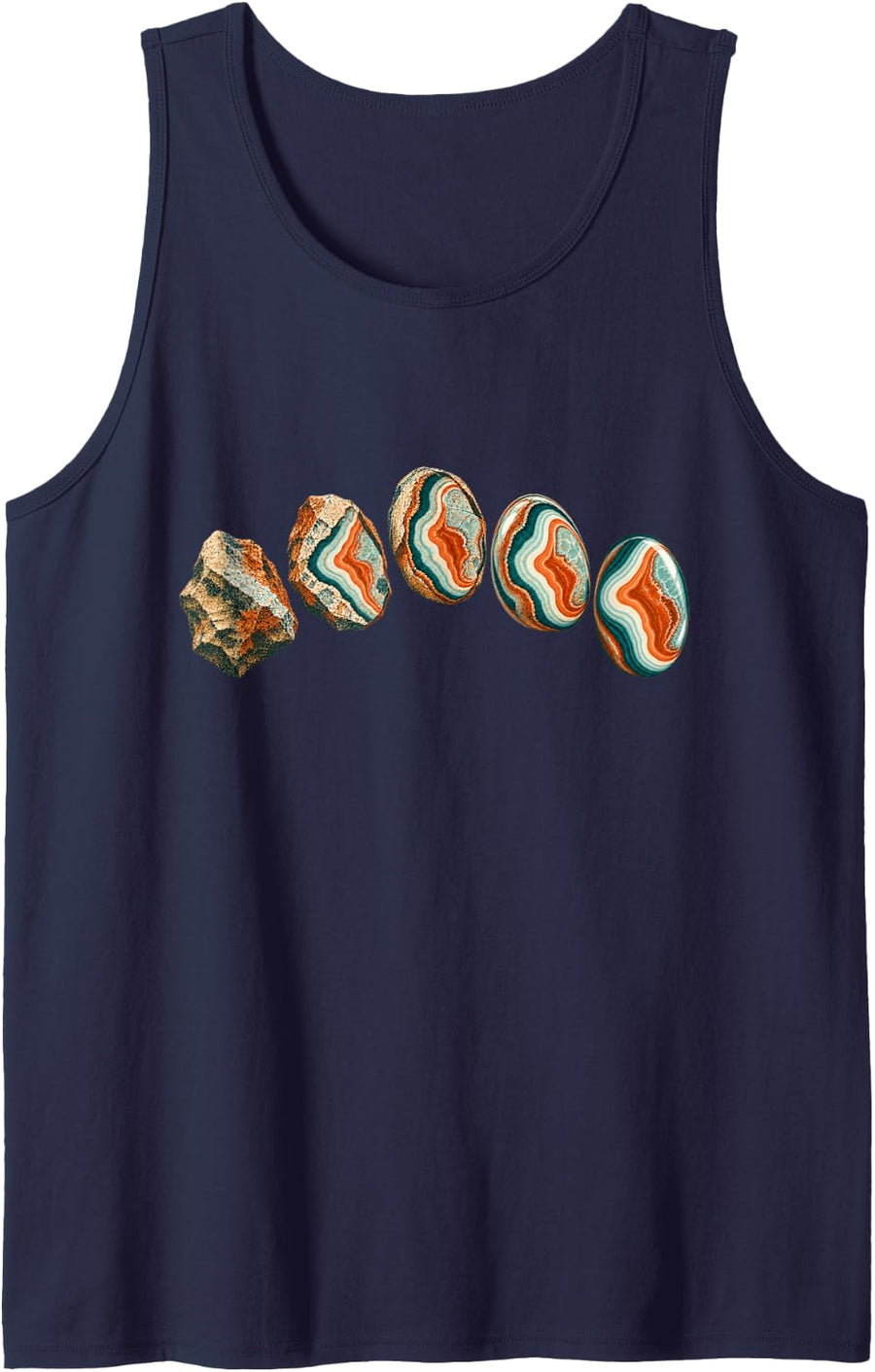 Rockhounding for Mineral and Stone Collecting Sleeveless Tank Top - Navy Blue