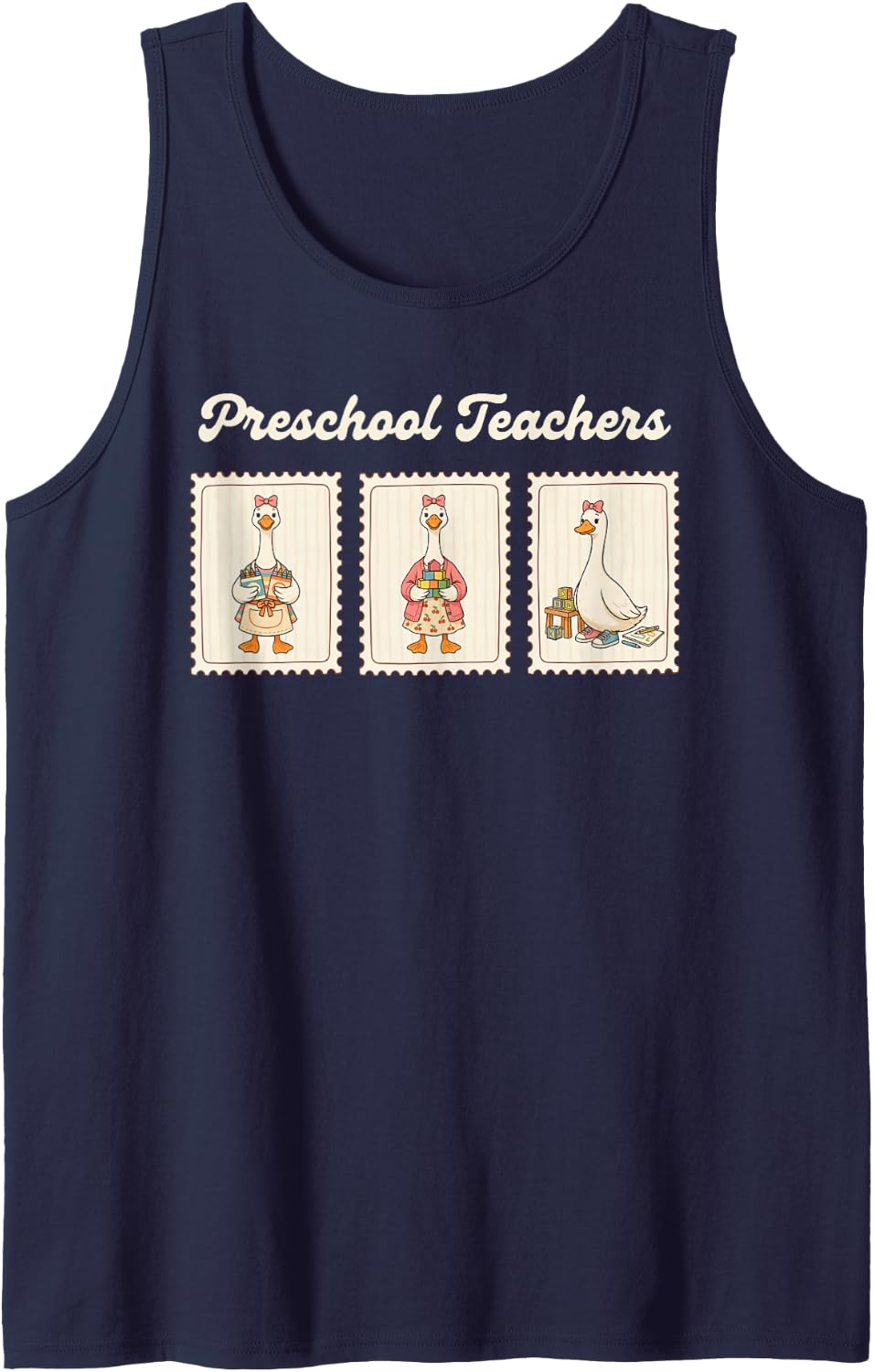 Preschool Teacher Early Childhood Education Educator Pre K Sleeveless Tank Top - Navy Blue