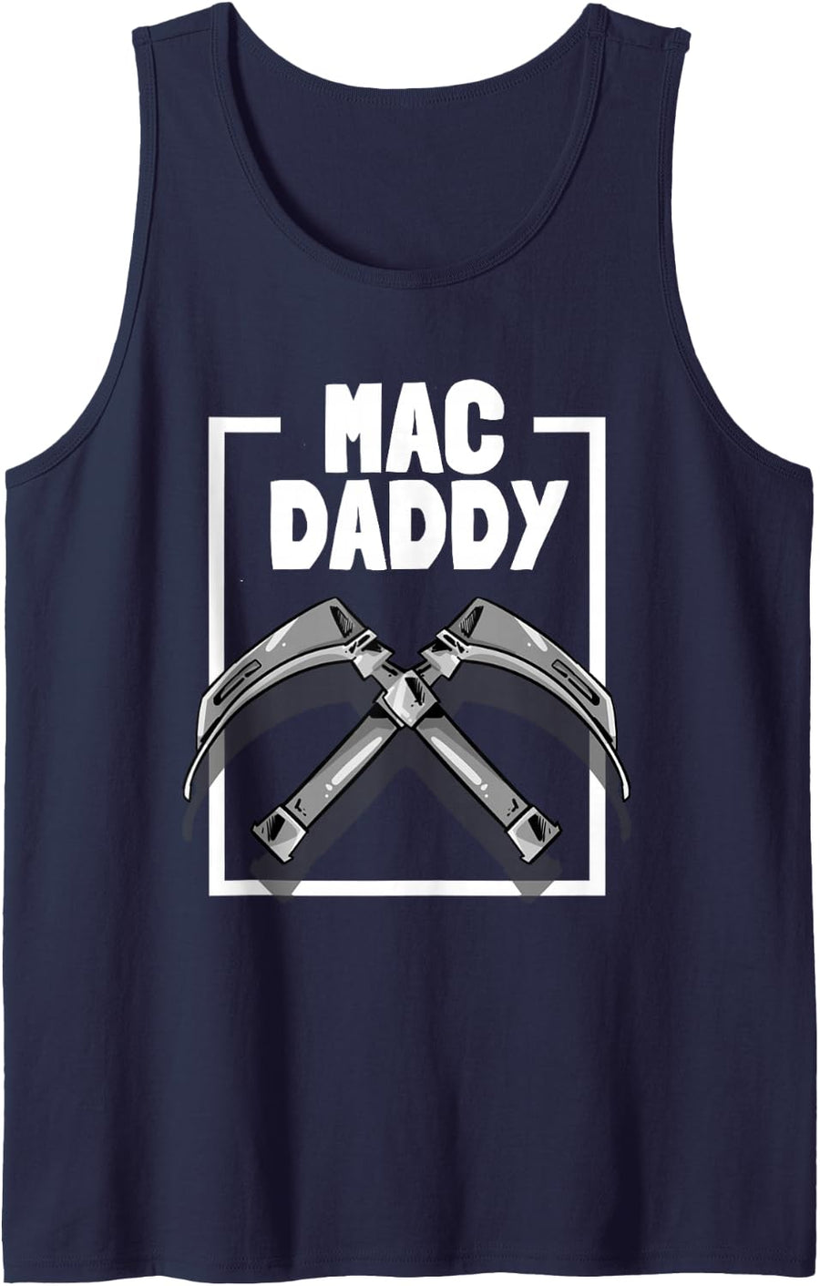 Mac Daddy Anesthesia Laryngoscope Design for Anaesthesiology Tank Top - Navy Blue