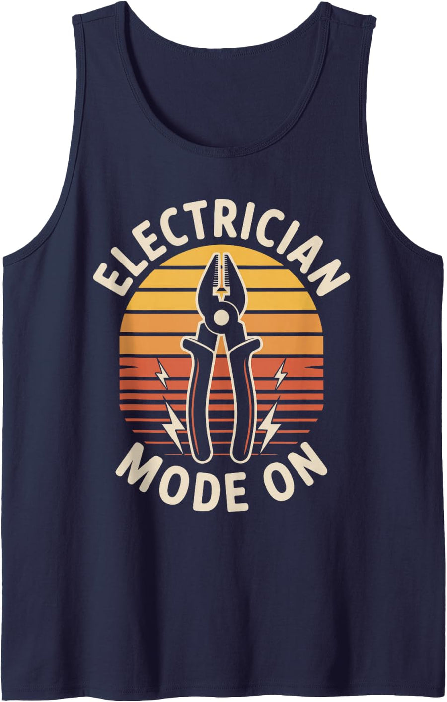 Electrician Mode On Tank Top - Navy Blue