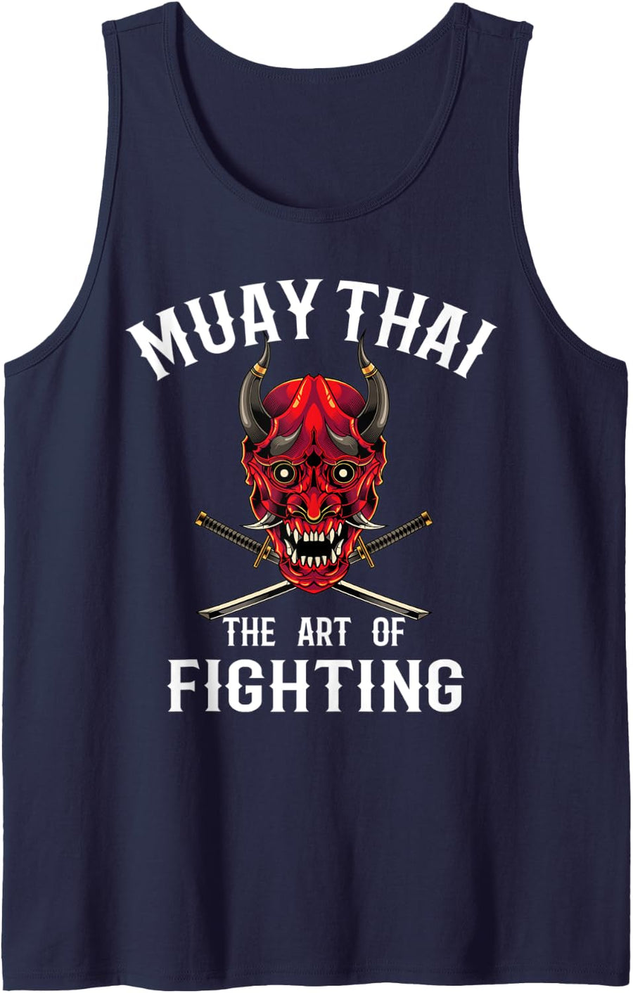 Muay Thai Thai Boxing Fighting Tank Top - Navy Blue