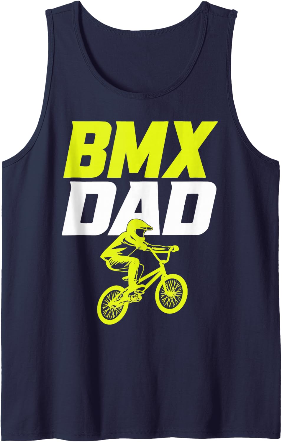 Dad BMX Rider Father Freestyle Bike Tank Top - Navy Blue