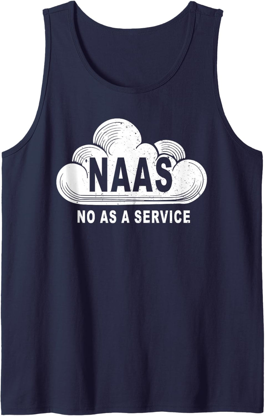Naas No As A Service Cloud Computer Engineer Programmer Sleeveless Tank Top - Navy Blue