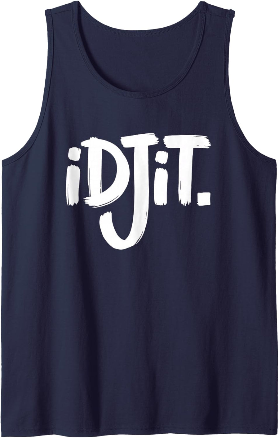 Idjit. Funny Sarcastic Humor Novelty Joke Sleeveless Tank Top - Navy Blue