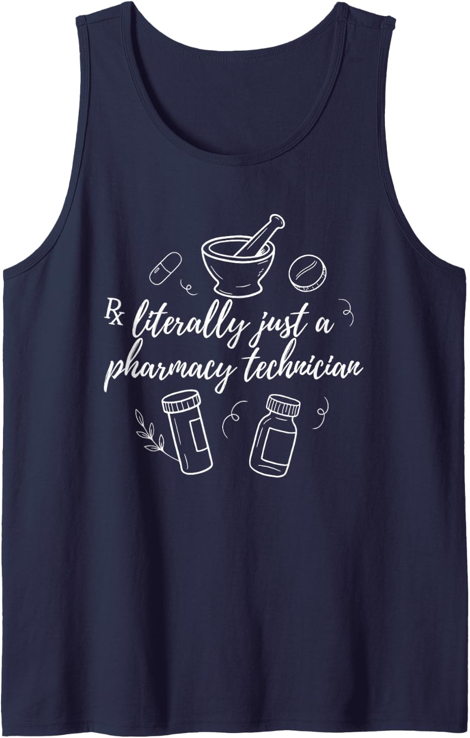 Pharmacy Technician Certified Pharmacy Tech Cphbt Sleeveless Tank Top - Navy Blue