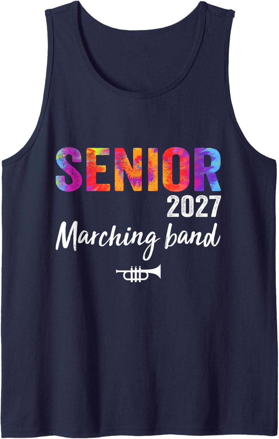 2027 Senior Trumpet Player Marching Band Tank Top - Navy Blue
