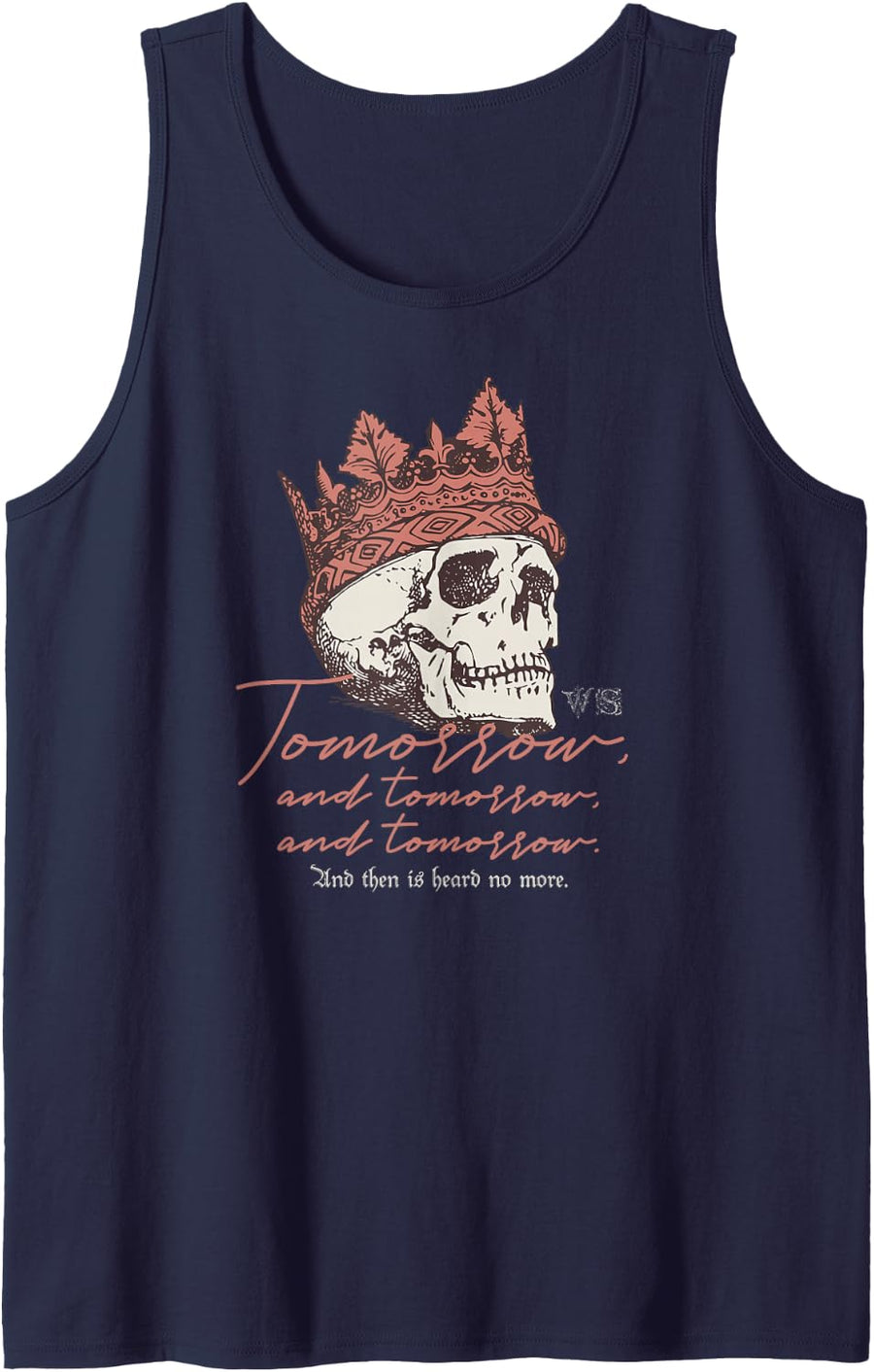 Shakespeare Macbeth #1 - Tomorrow Speech - Cool Theatre Sleeveless Tank Top - Navy Blue