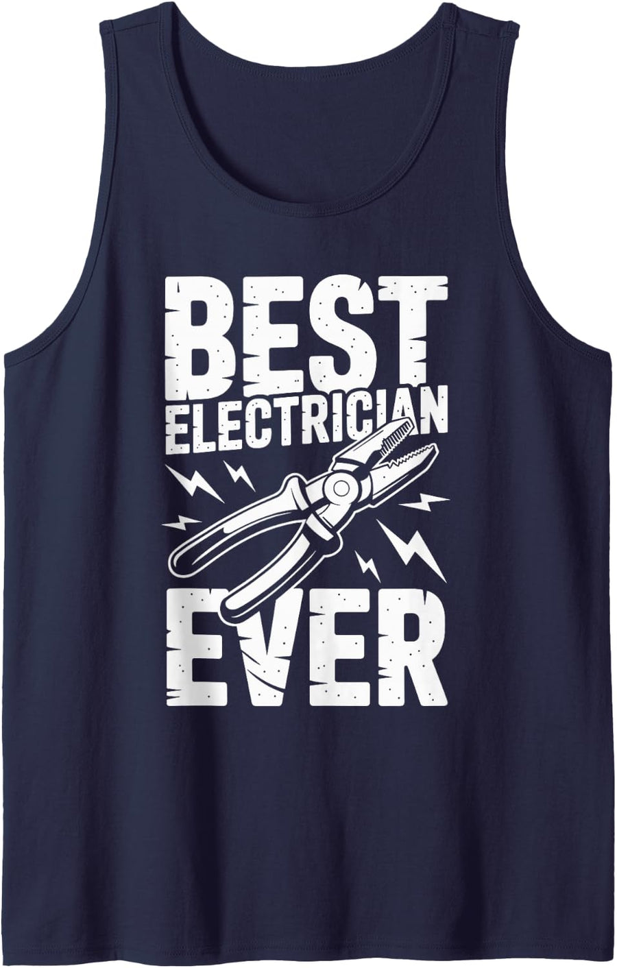 Best Electrician Ever Tank Top - Navy Blue
