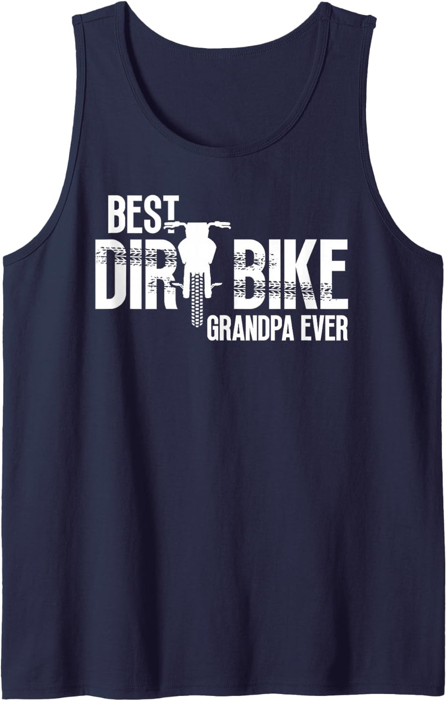 Mens Best Dirt Bike Grandpa Ever Grandpa of A Dirt Biker Grandpa Tank Top - Navy Blue