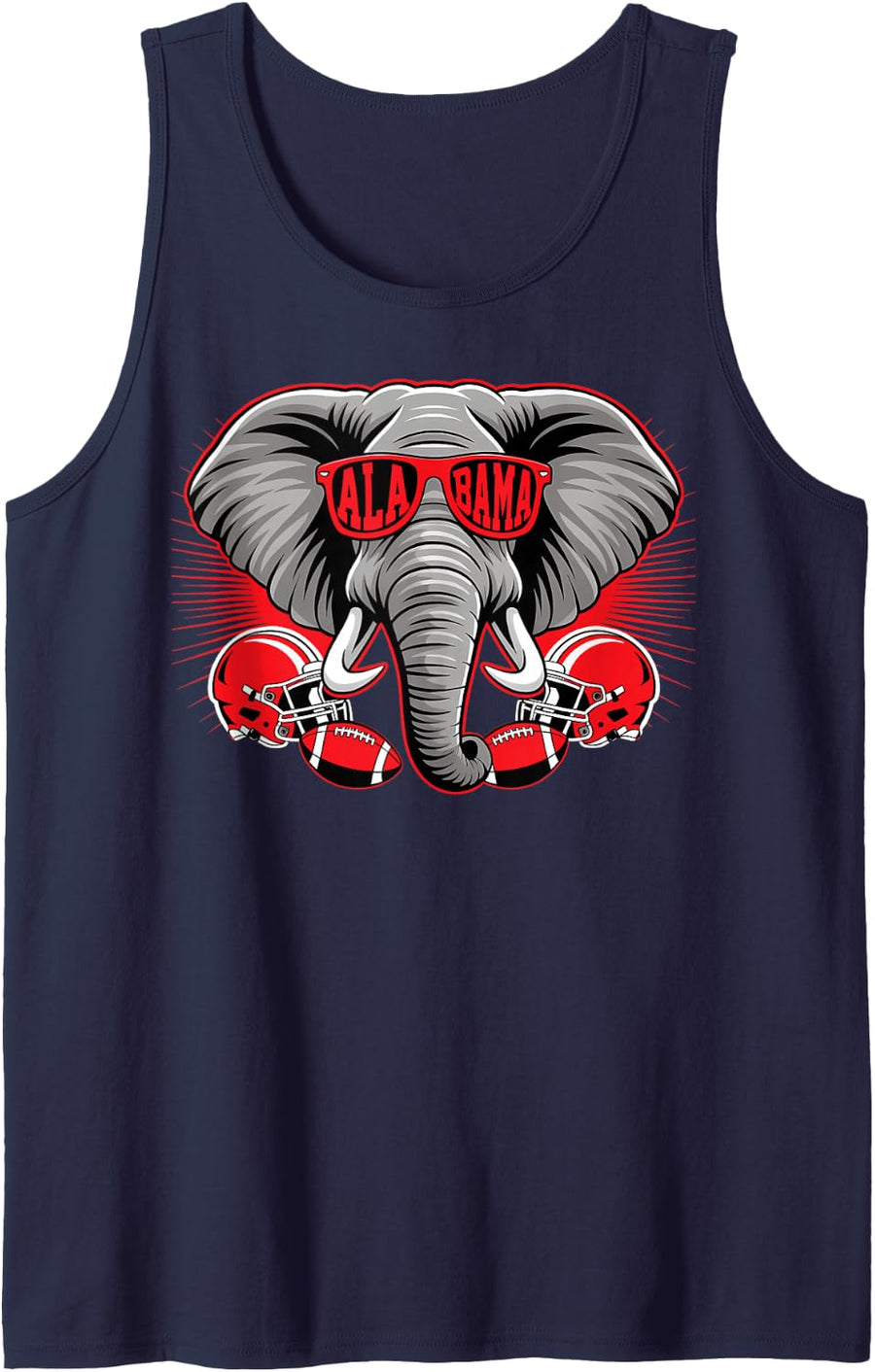 Vintage Alabama AL Sports Style Gifts Men Women Boy Girl Sleeveless Tank Top - Navy Blue
