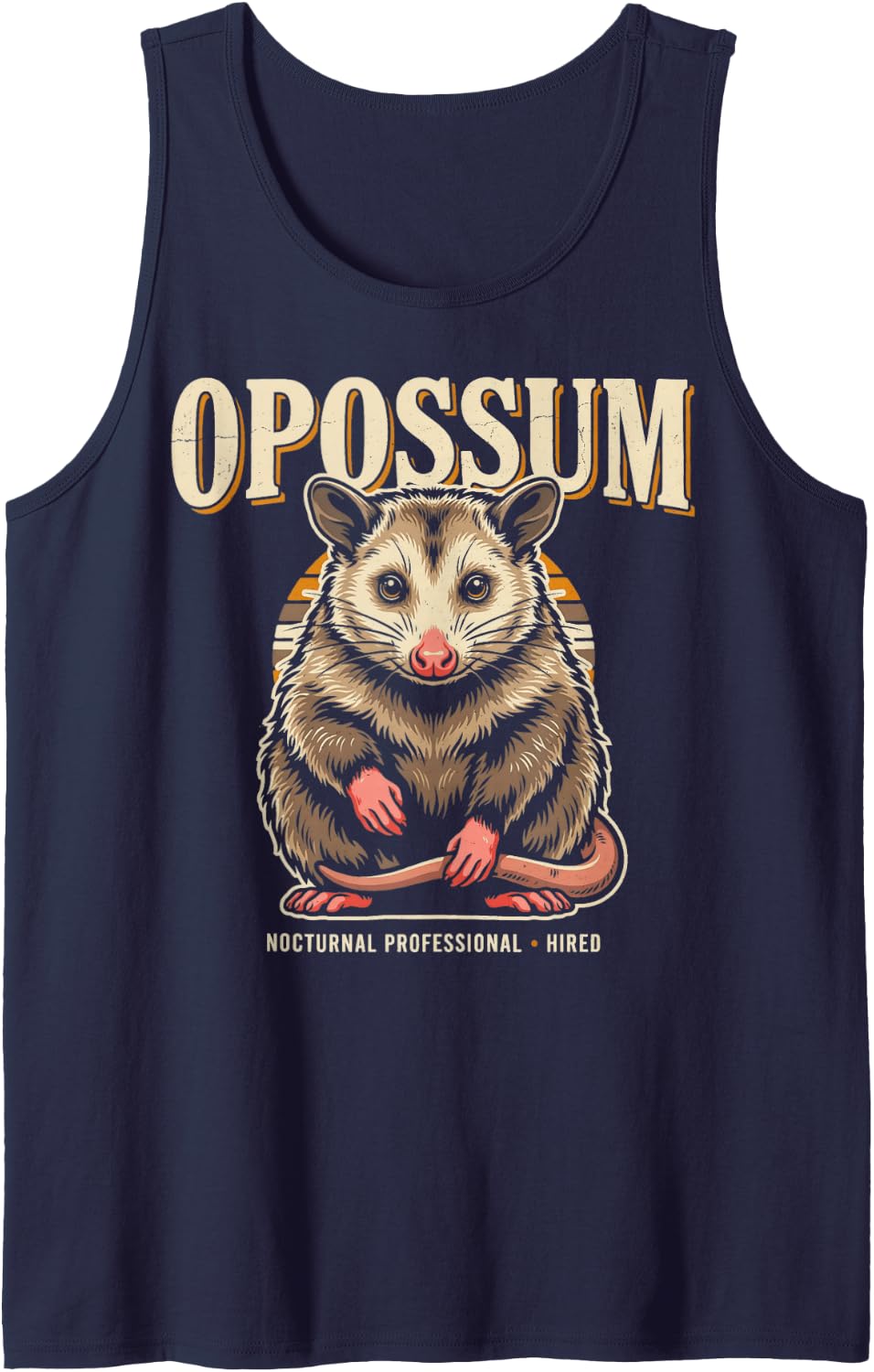 Nocturnal Professional Hired Opossum Sleeveless Tank Top - Navy Blue