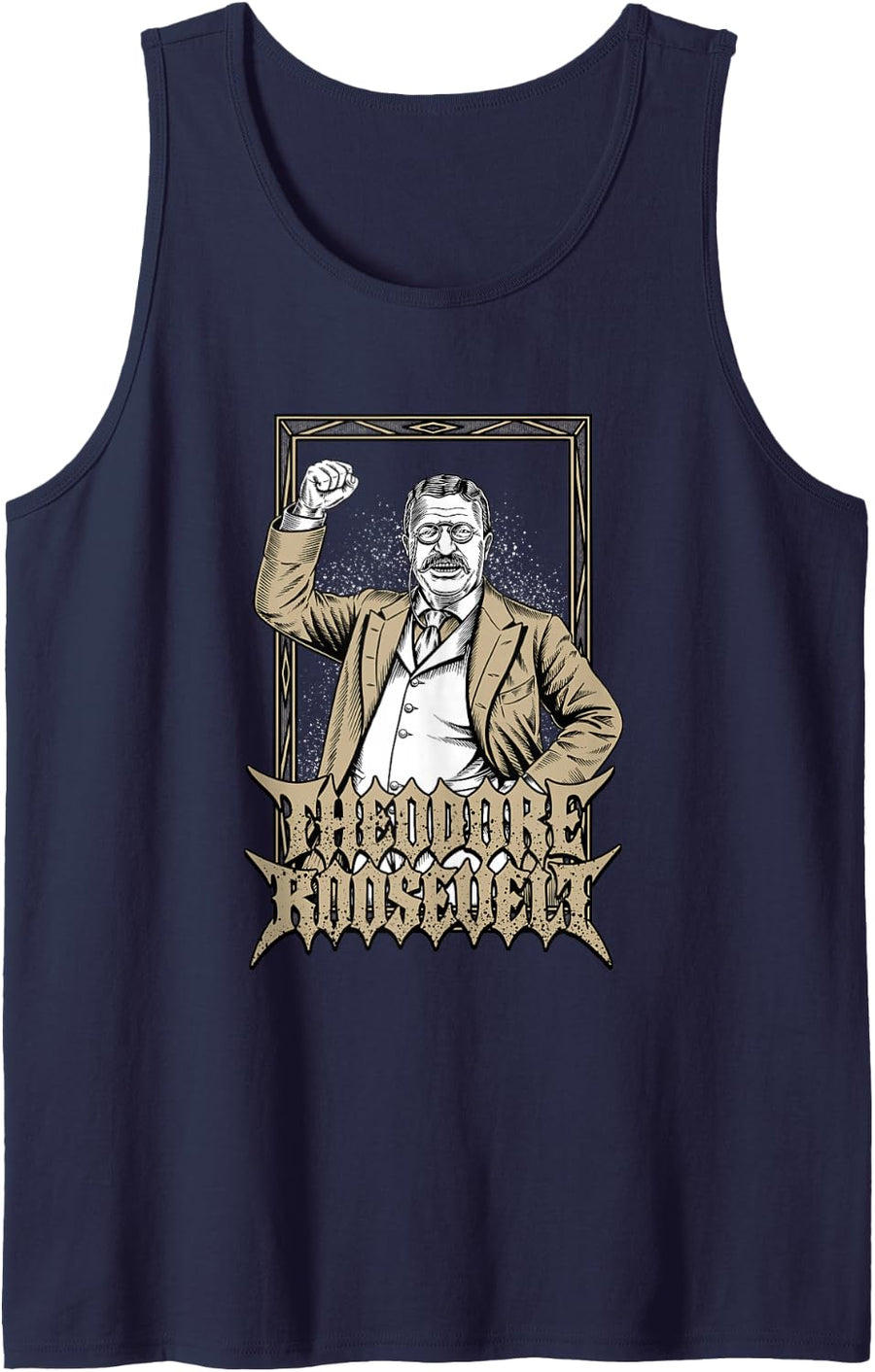 Theodore Roosevelt Sleeveless Tank Top - Navy Blue