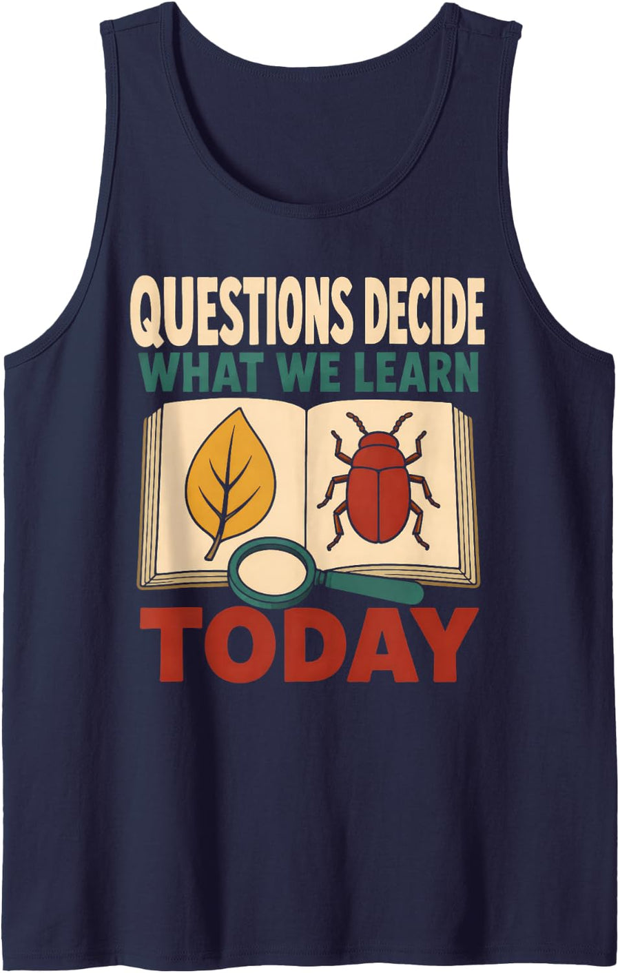 Unschooling Homeschool Family Child Led Learning Gift Tank Top - Navy Blue