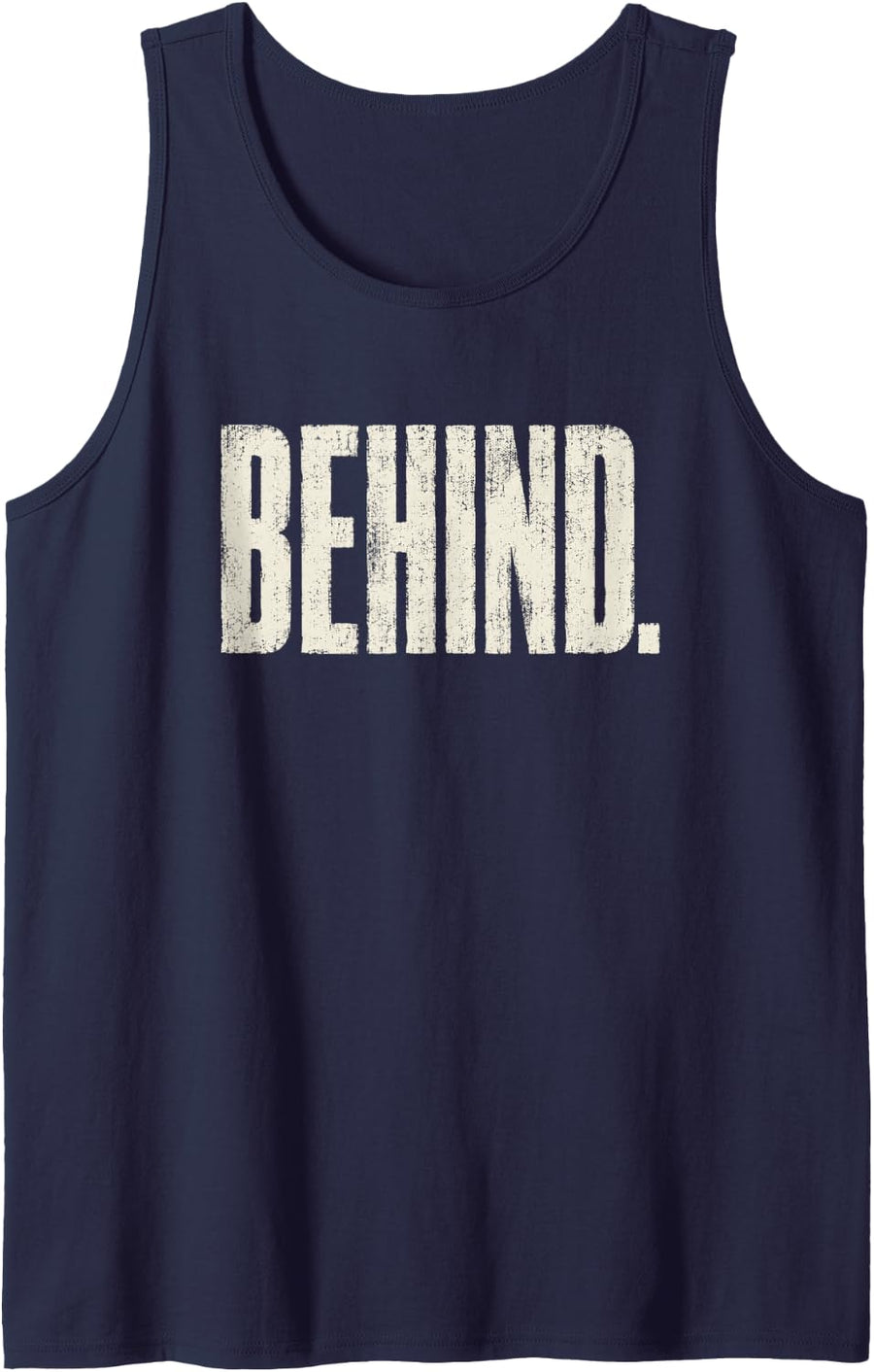 Behind Sous Chef Back of House Kitchen Staff Humor Sleeveless Tank Top - Navy Blue