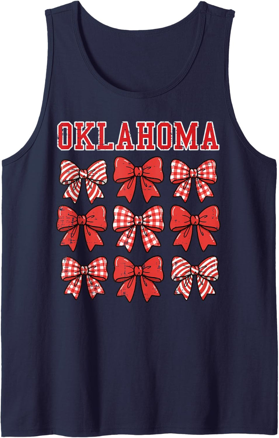 Oklahoma Kids Boys Girls Youth Teen Men Women Sleeveless Tank Top - Navy Blue