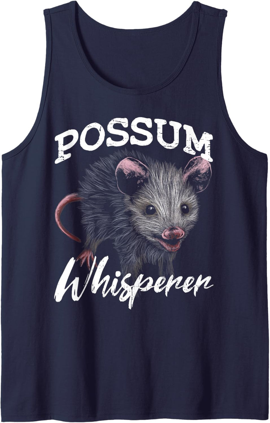 Possum Whisperer Street Cat Opossum Animal Phalanger Sleeveless Tank Top - Navy Blue