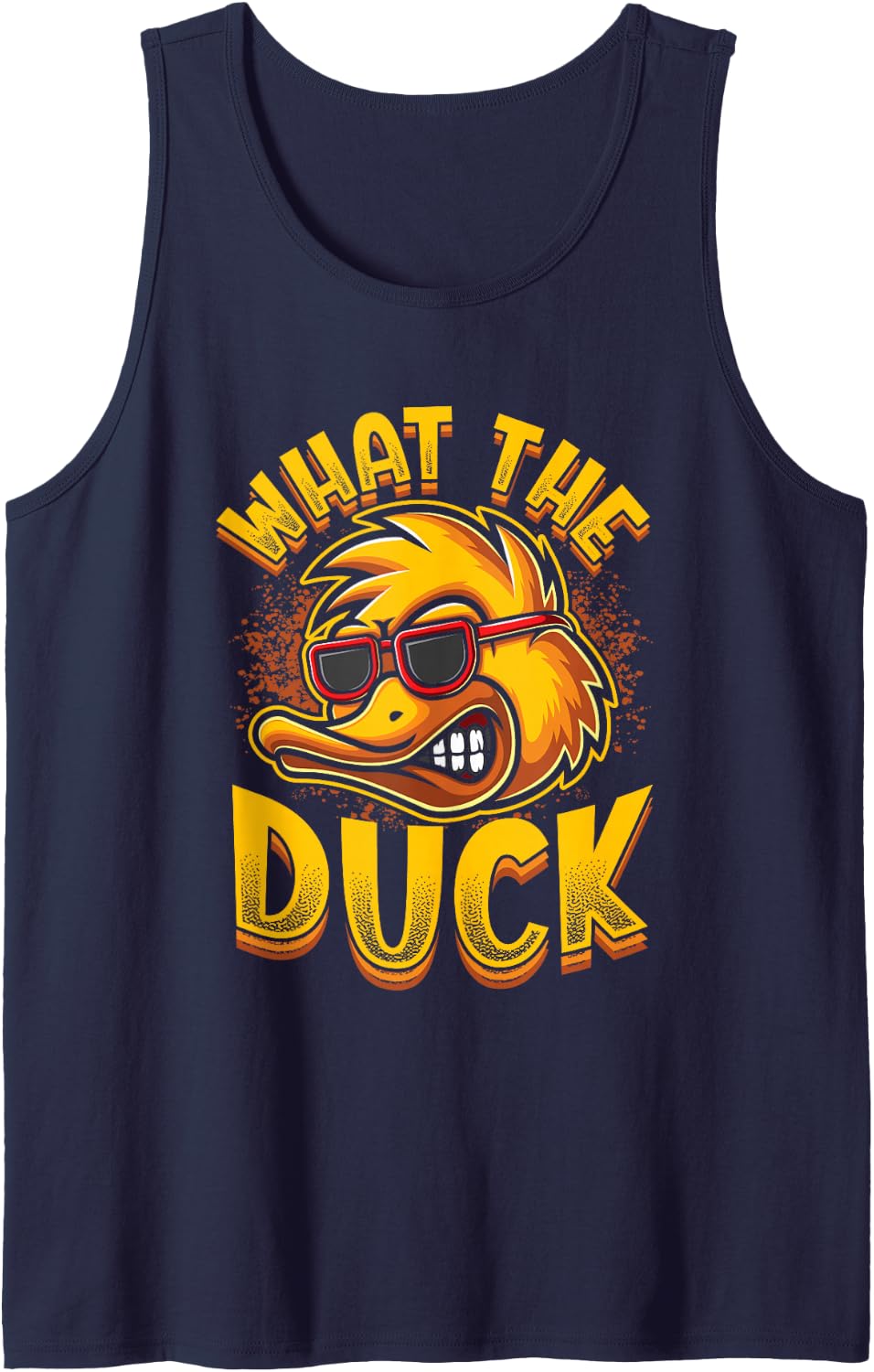 What The Duck - Duck Lover Tank Top - Navy Blue