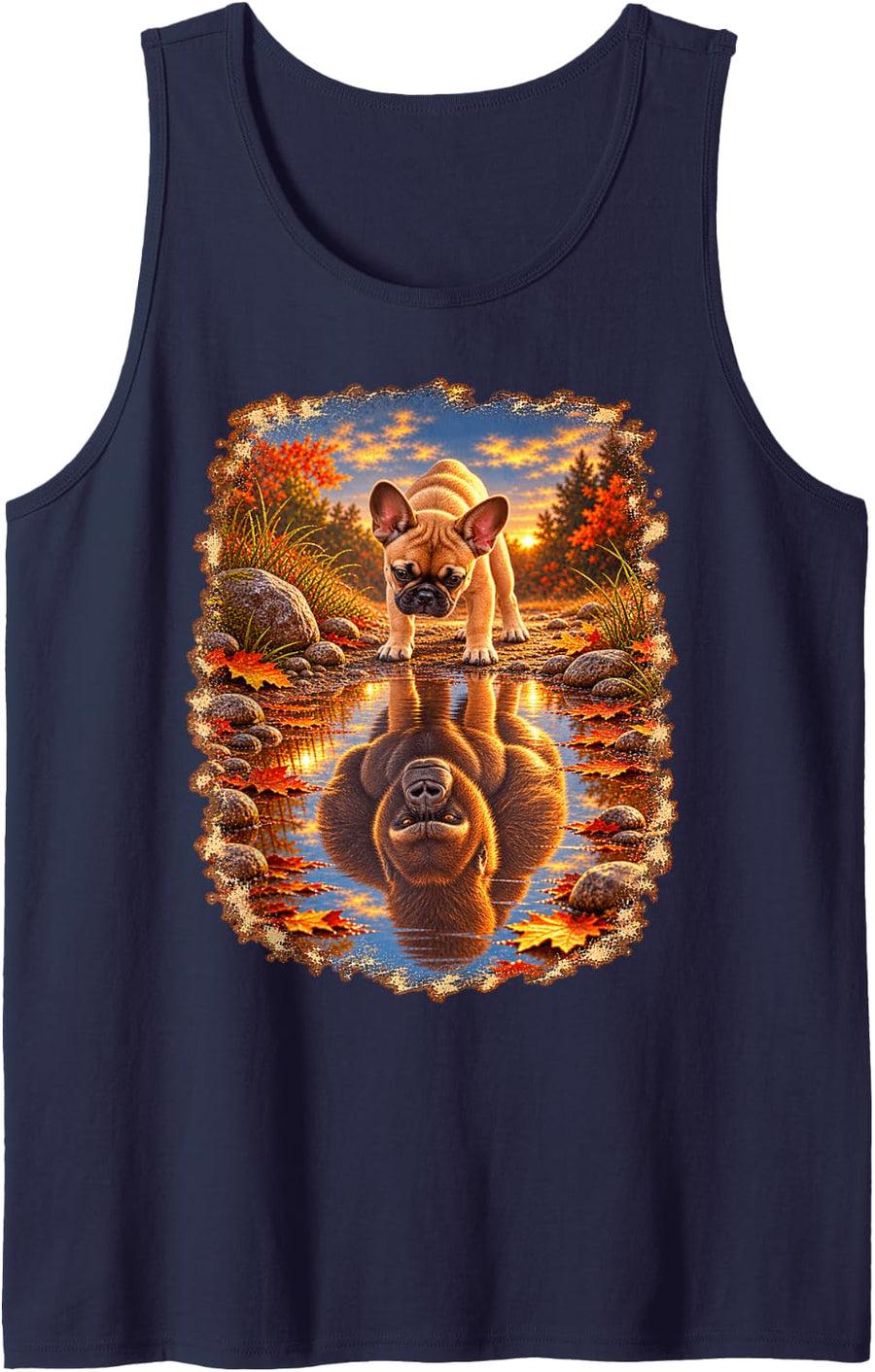 Sleeveless Tank Top - Navy Blue