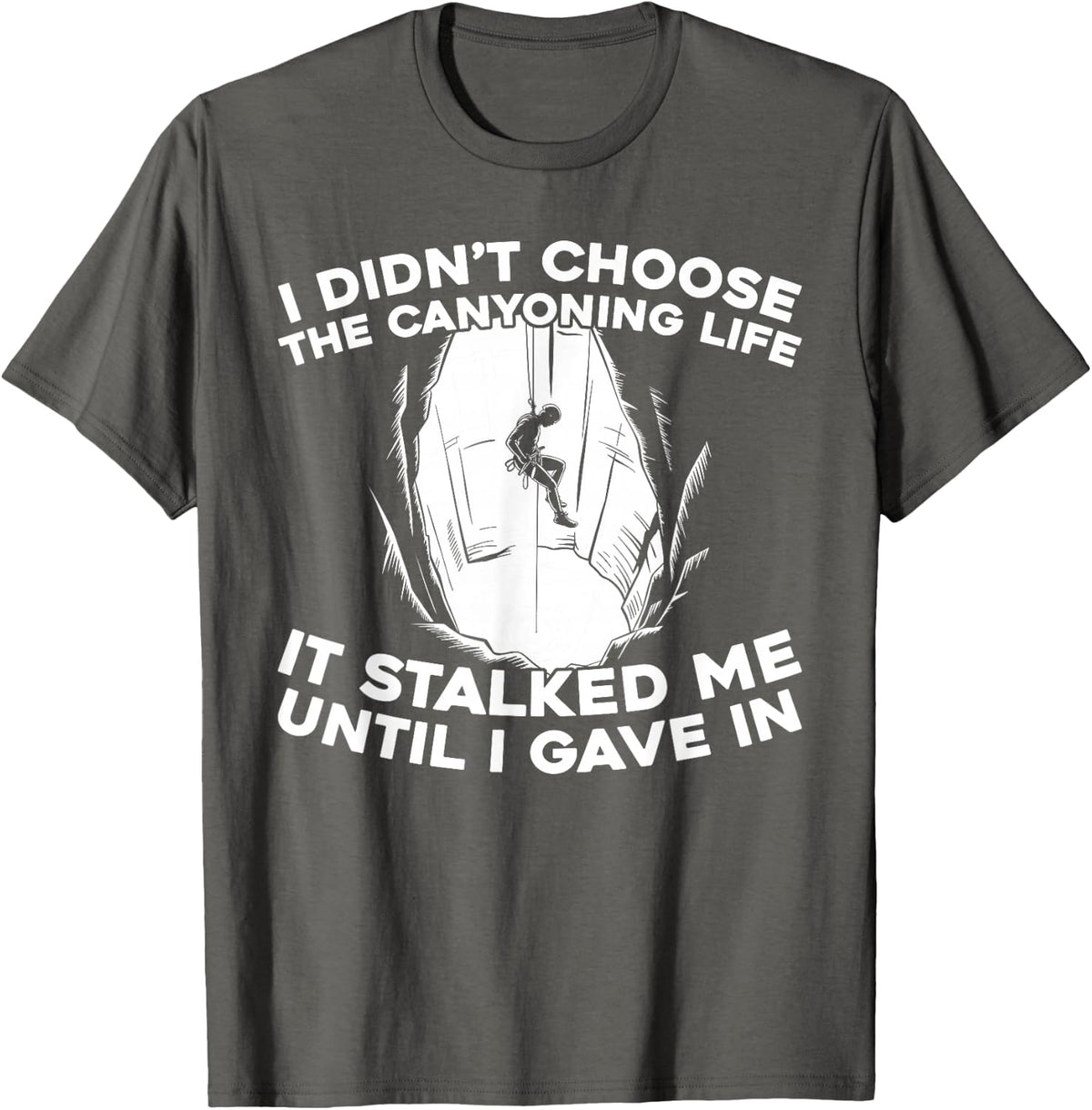 Canyoning Outdoor Adventure - Climbing Canyoning T-Shirt - Asphalt Grey