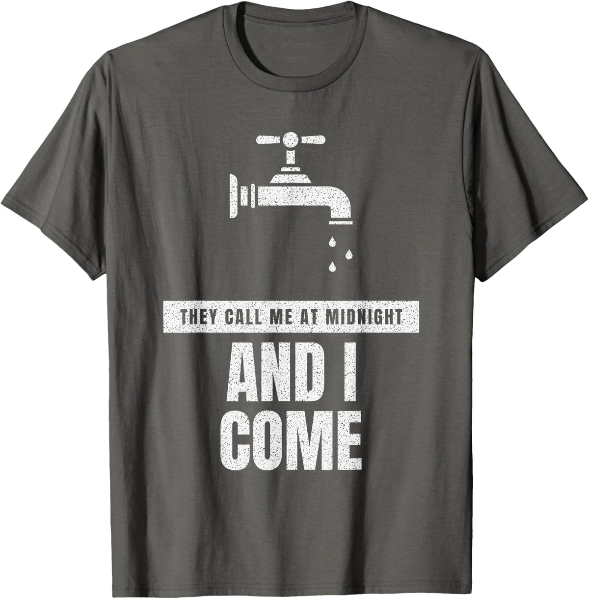 Plumber Installations Pipeline Construction Plumber T-Shirt - Asphalt Grey