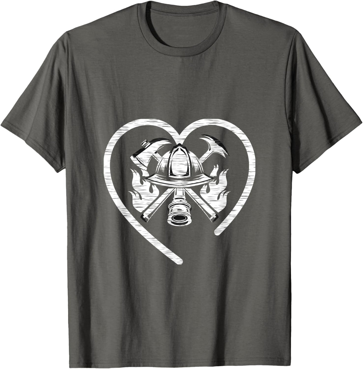 Firefighter Humor - Smoke Reader Door Opener - Fire Rescue T-Shirt - Asphalt Grey