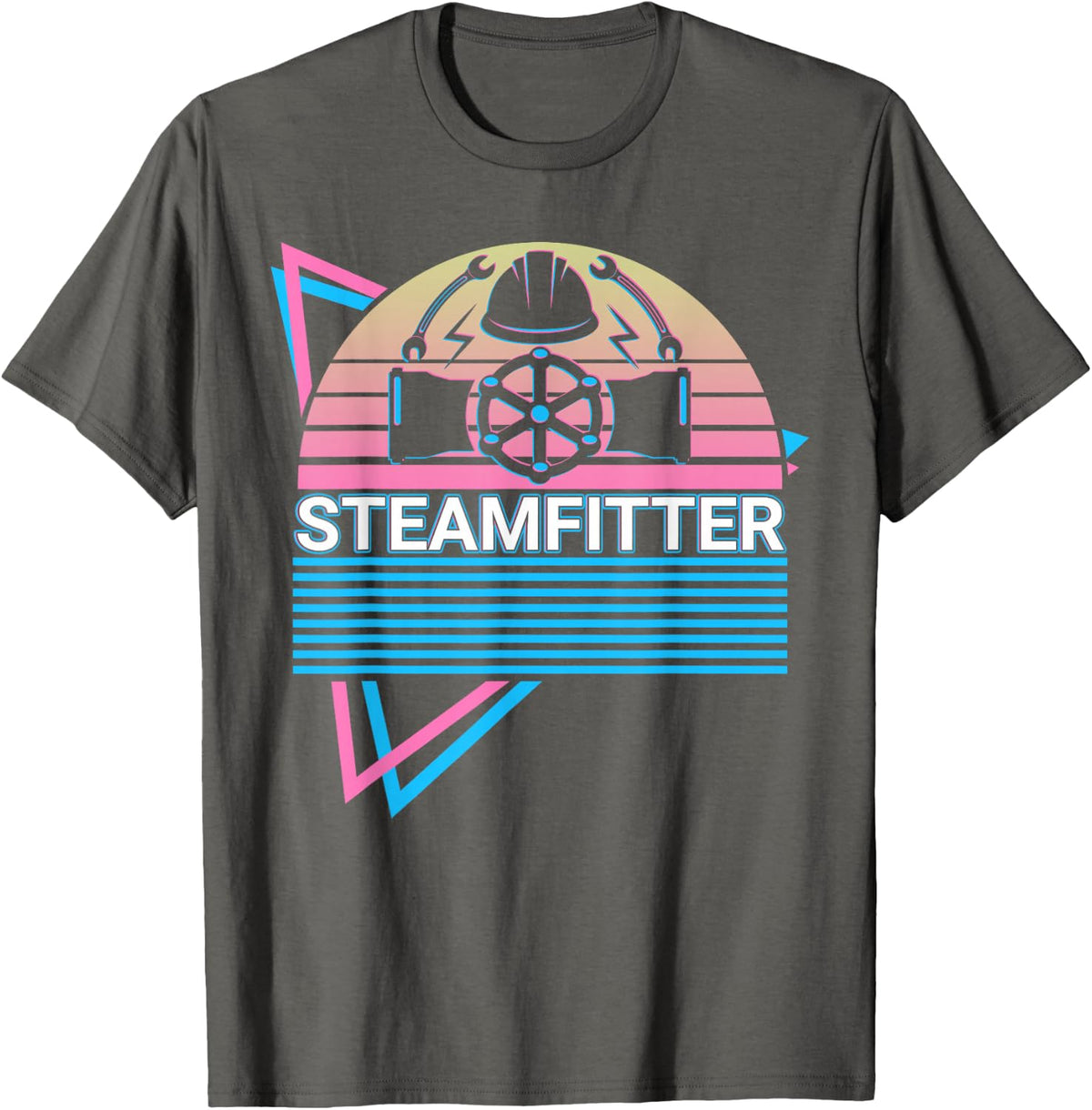 Steamfitter Steam Fitter Retro T-Shirt - Asphalt Grey