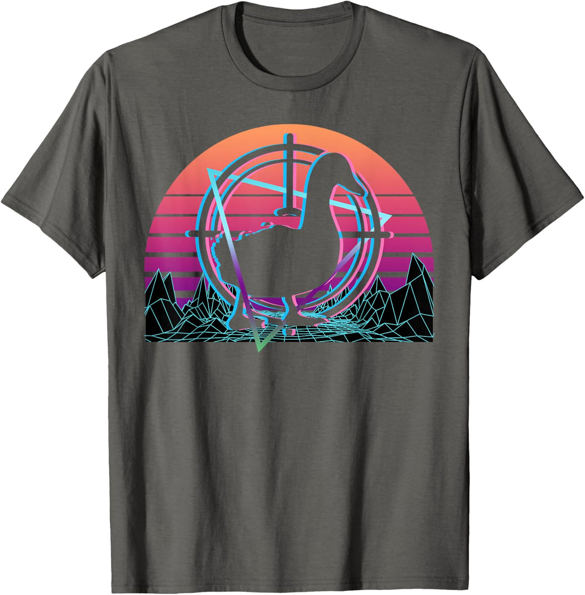 Duck Hunting Duck Hunter Retro T-Shirt - Asphalt Grey