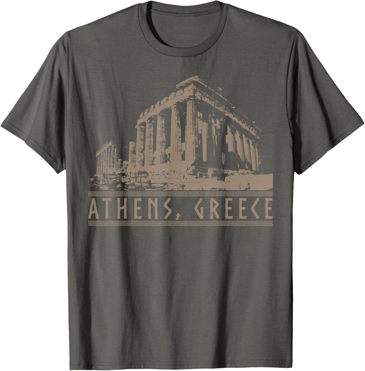 Athens, Greece Parthenon Acropolis Greek Mythology Athenian T-Shirt - Asphalt Grey