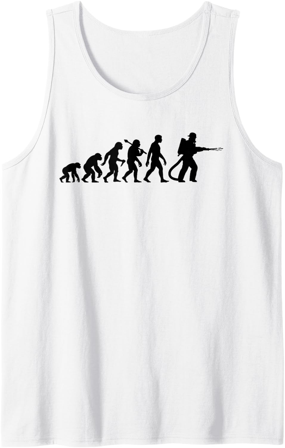 Firefighter Fire Department Evolution for Proud Firefighters Sleeveless Tank Top - White