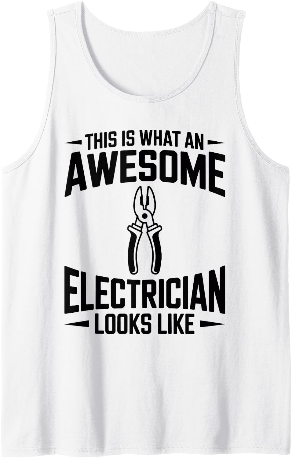 Awesome Electrician Tank Top - White