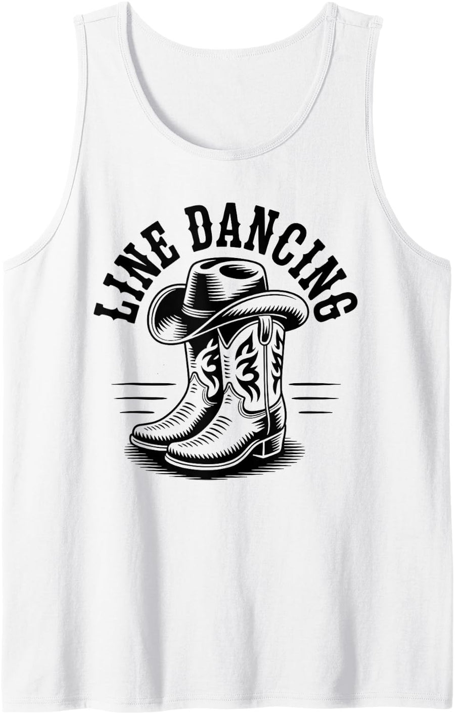 Funny Line Dancing Line Dance Tank Top - White