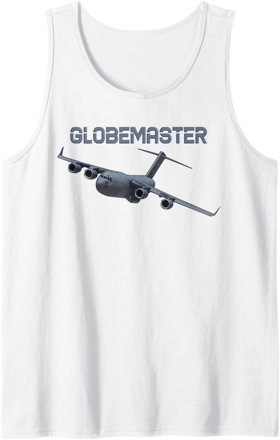 C-17 Globemaster US Military Aircraft Tank Top - White