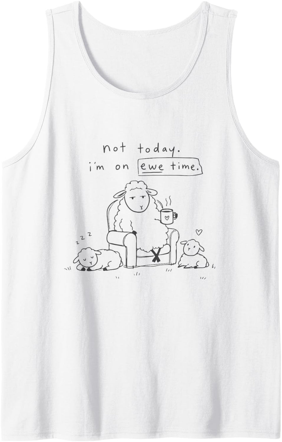 Funny Sheep Jokes Humor Mother Tank Top - White