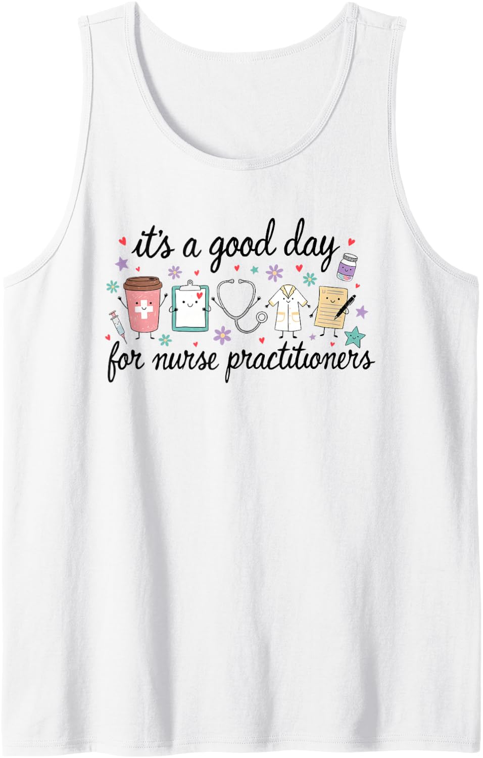 Nurse Practitioner NP APRN Nursing Sleeveless Tank Top - White