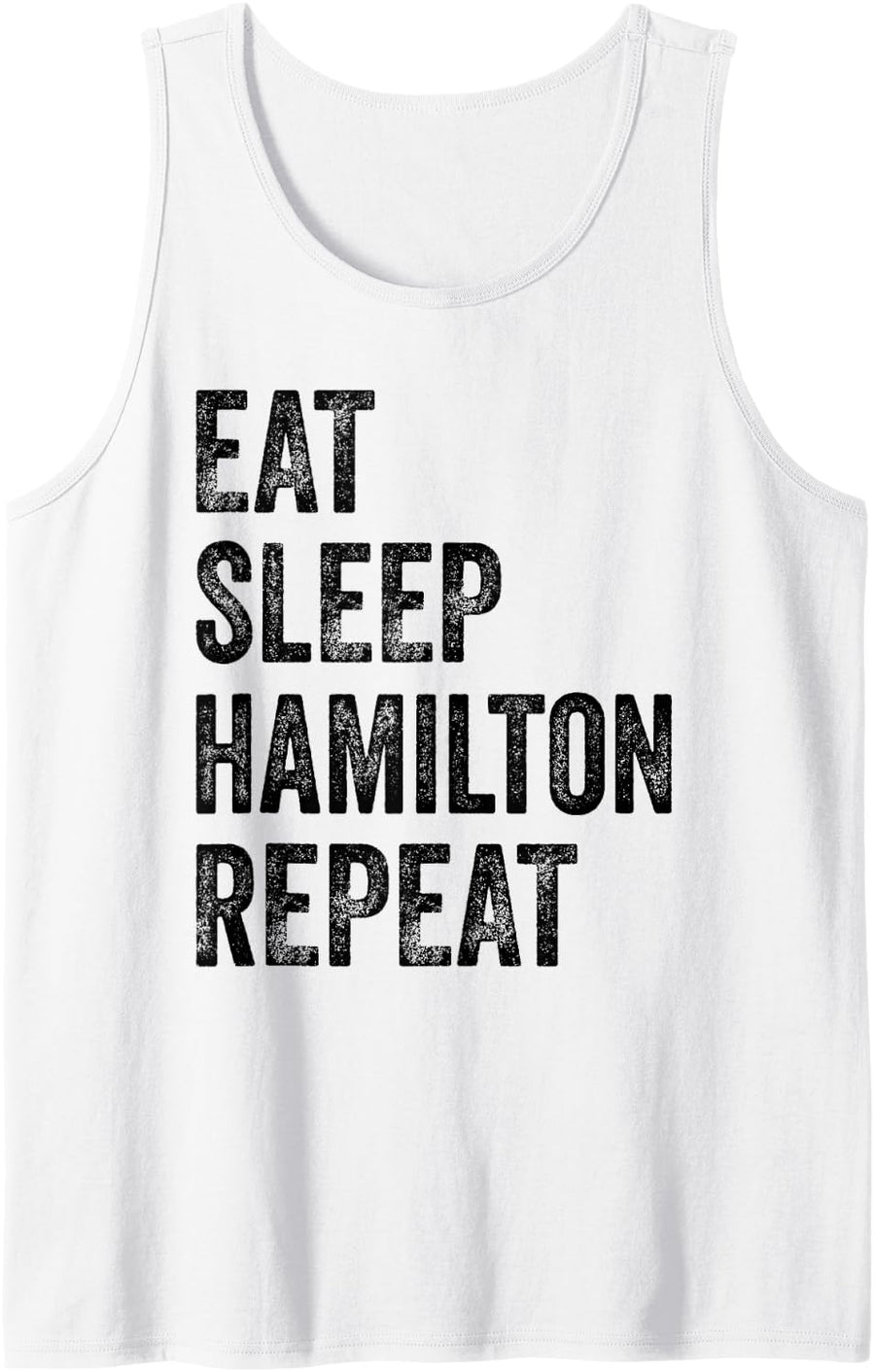 Hamilton Apparel Eat Sleep Hamilton Repeat Tank Top - White