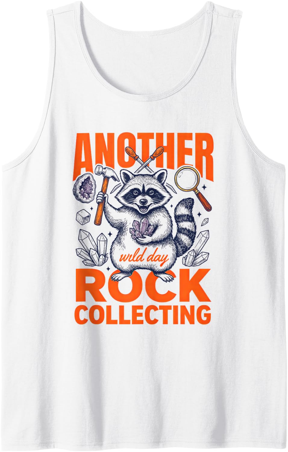 Rock Collecting Rockhounding Geology Mineral Crystal Hound Sleeveless Tank Top - White
