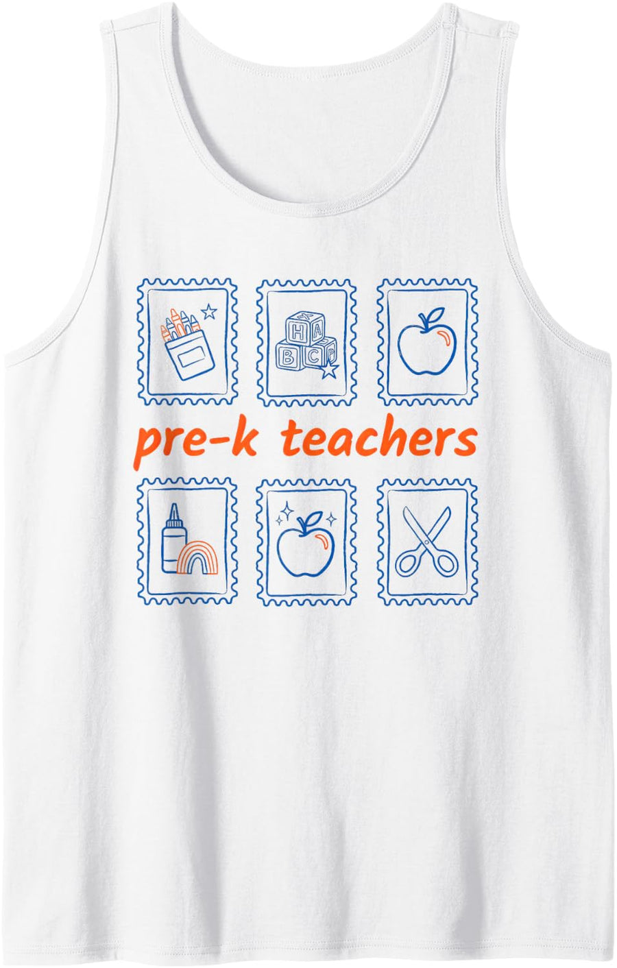Pre K Teacher Early Childhood Educator Preschool Teaching Sleeveless Tank Top - White