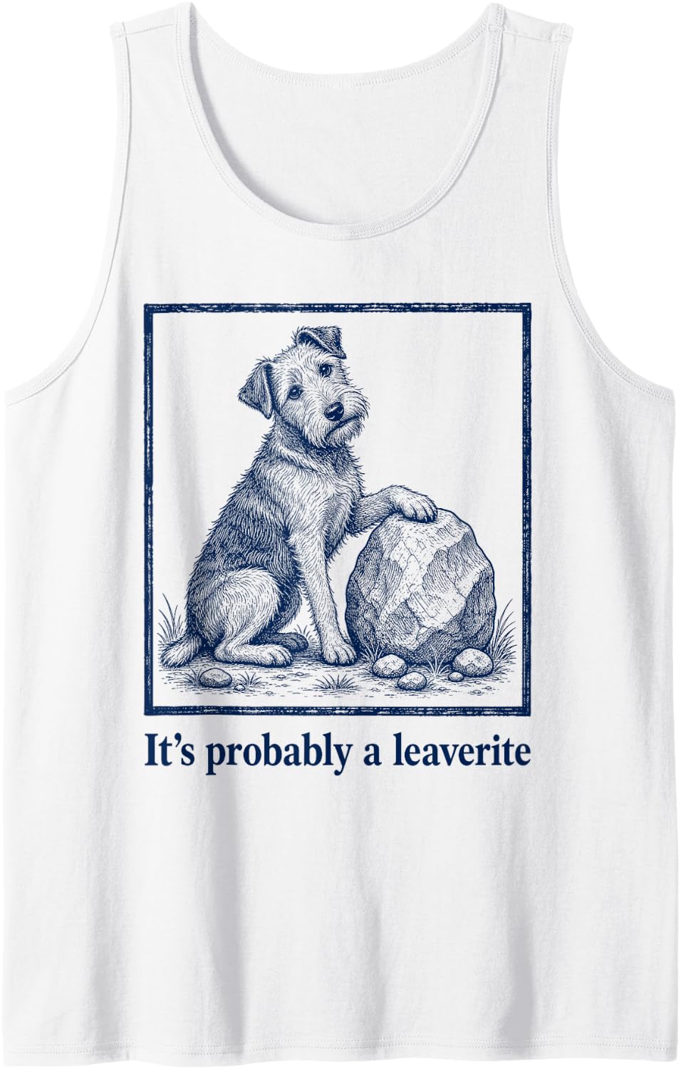 Terrier Geology Rock Collector Funny Sleeveless Tank Top - White